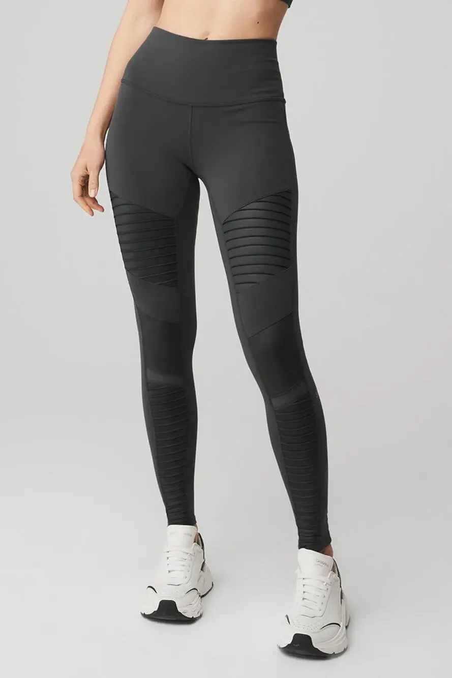 Alo Yoga Women’s XS Moto Leggings Gym Athleisure Stretchy Travel Gorpcore